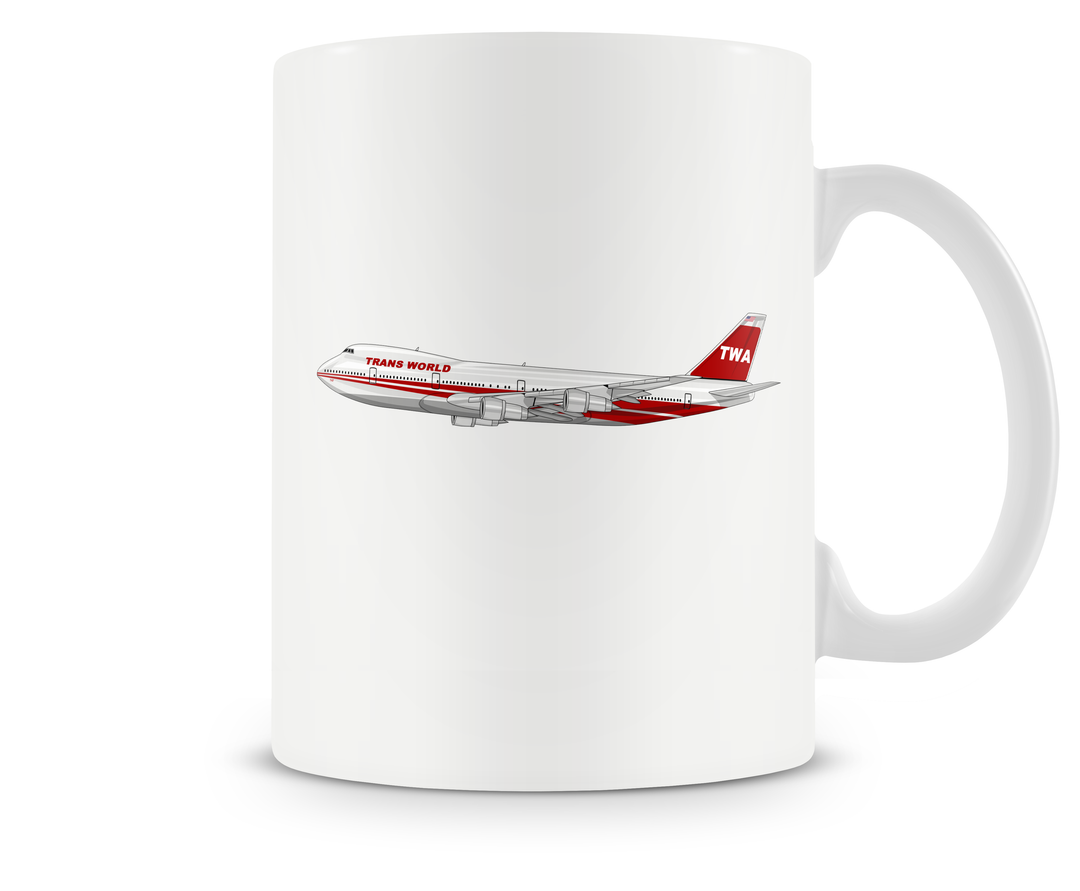 TWA Boeing 747 Mug 15oz