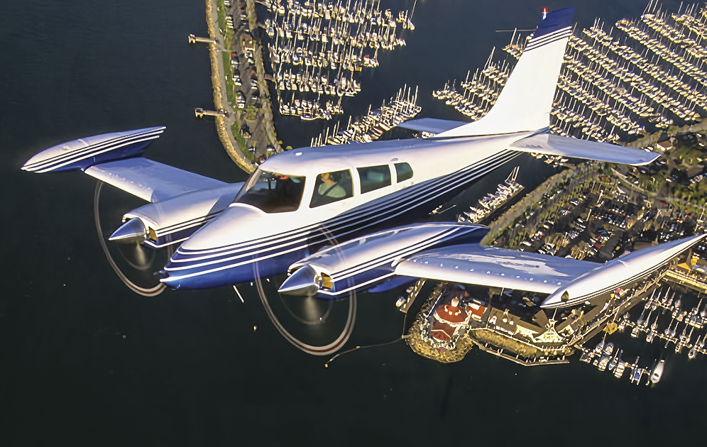 Cessna 310Q over San Diego, California