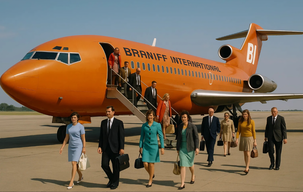 Braniff International Boeing 727 in 1970