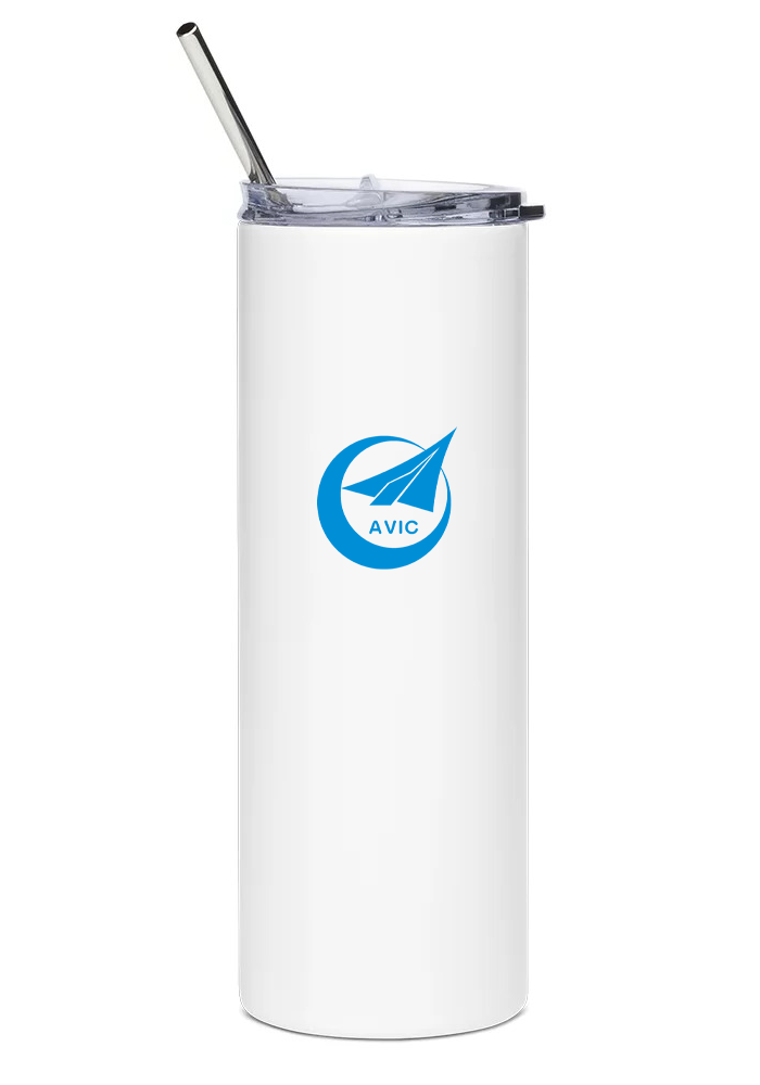back of of CHENGDU J-10 20oz. water tumbler
