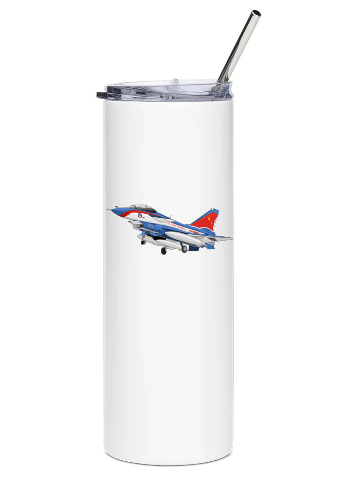 front of CHENGDU J-10 20oz. water tumbler