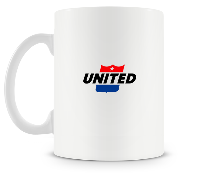 back of United Airlines Boeing 727 mug
