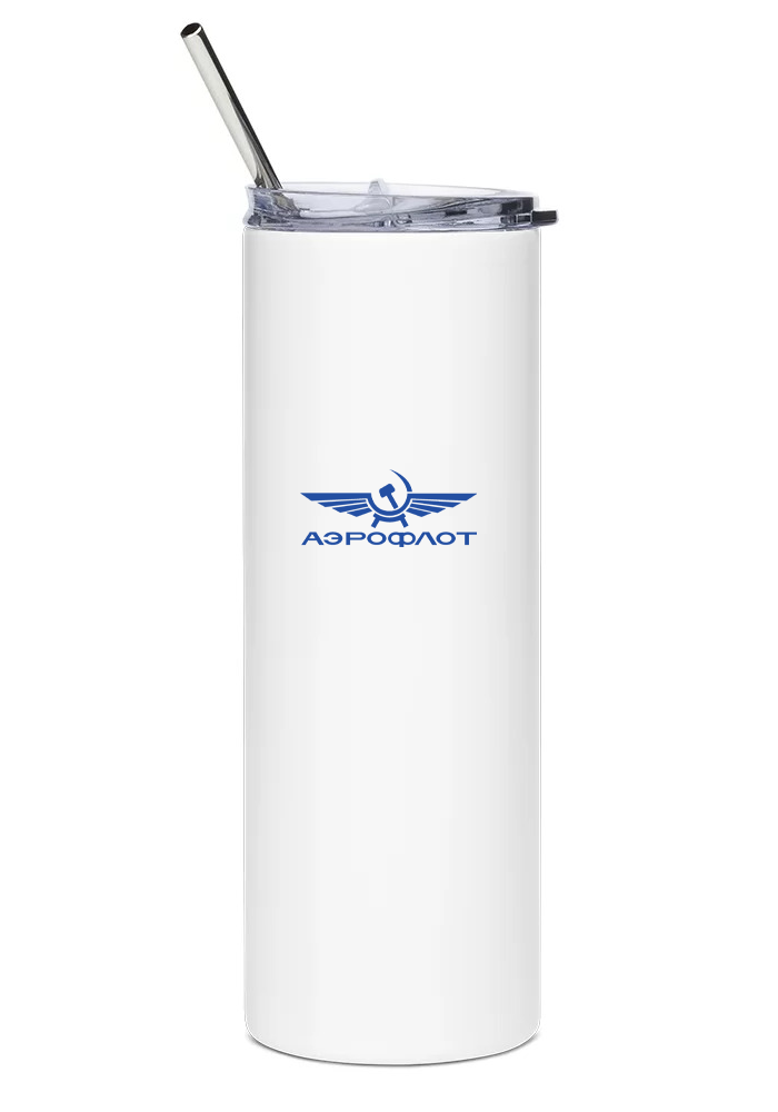 back of Aeroflot Tupolev Tu-144 water tumbler