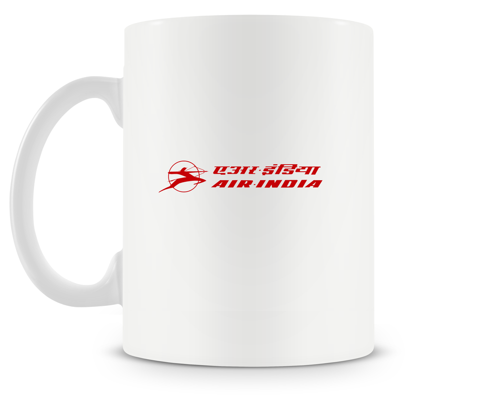 back of Air India Boeing 747 mug