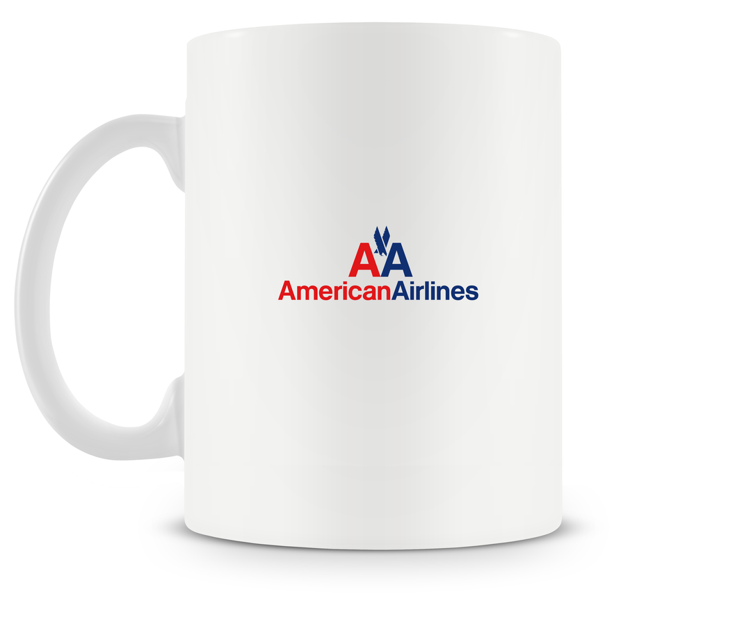 back of American Airlines McDonnell Douglas MD-80 Mug 15oz.