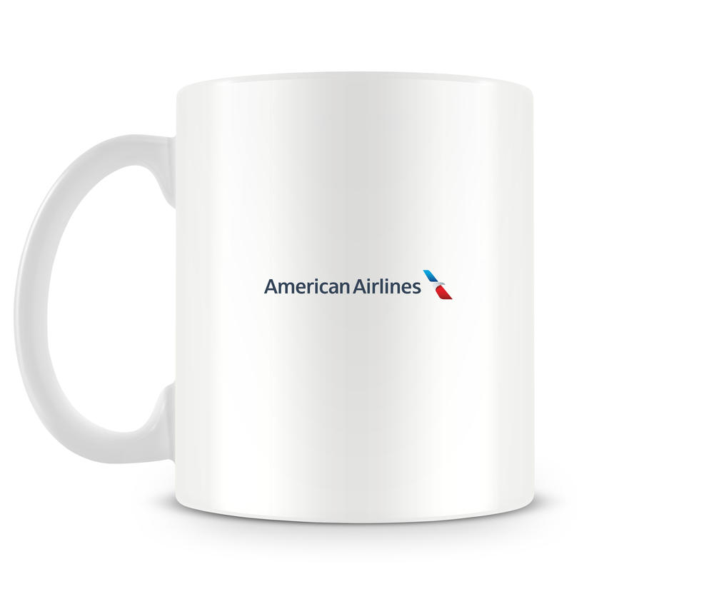 back of American Airlines Boeing 737 MAX Mug mug