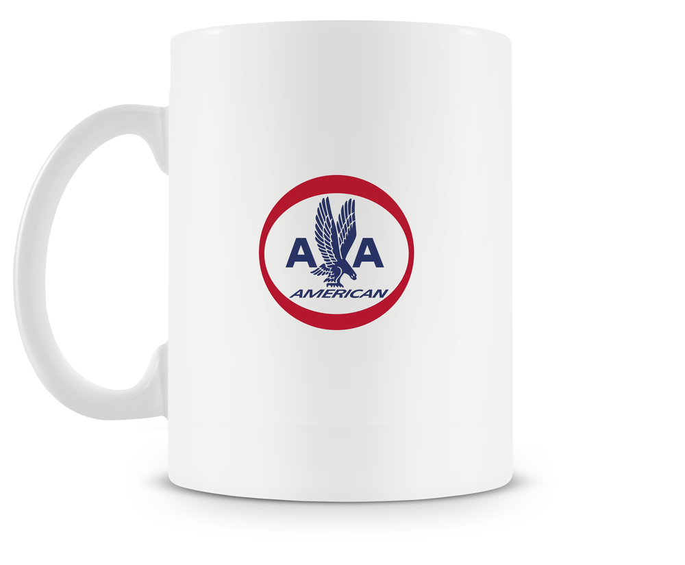 back of American Airlines Convair 990 Coronado mug