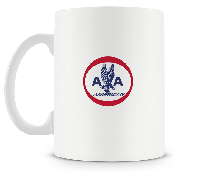 back of American Airlines Convair 990 Coronado mug