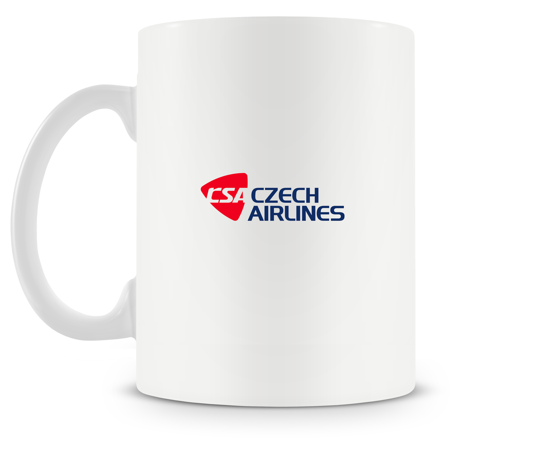 back of Czech Airlines Boeing 737NG mug