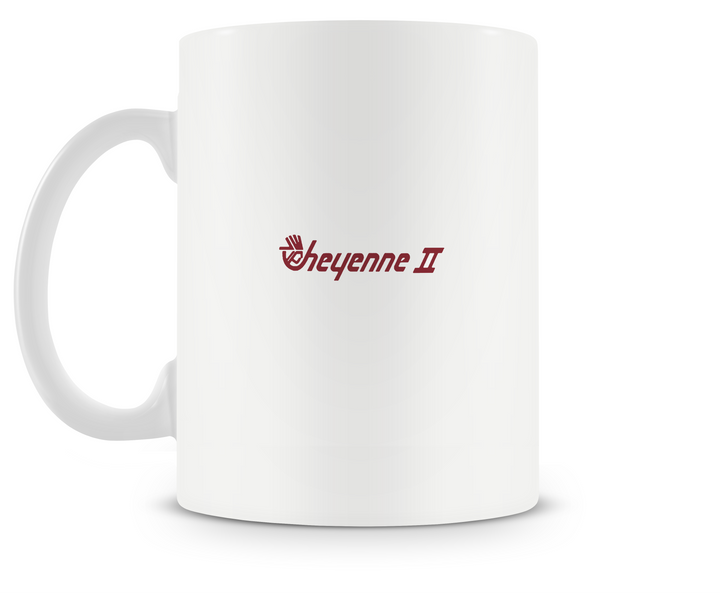 back of Piper Cheyenne II XL mug
