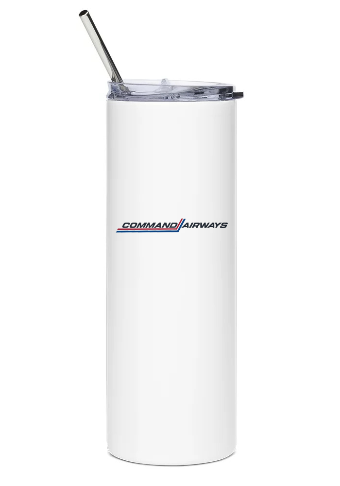back of Command Airways Short 330 water tumbler