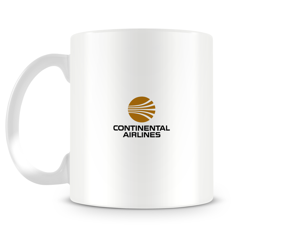 back of Continental Airlines McDonnell Douglas DC-9 Mug 