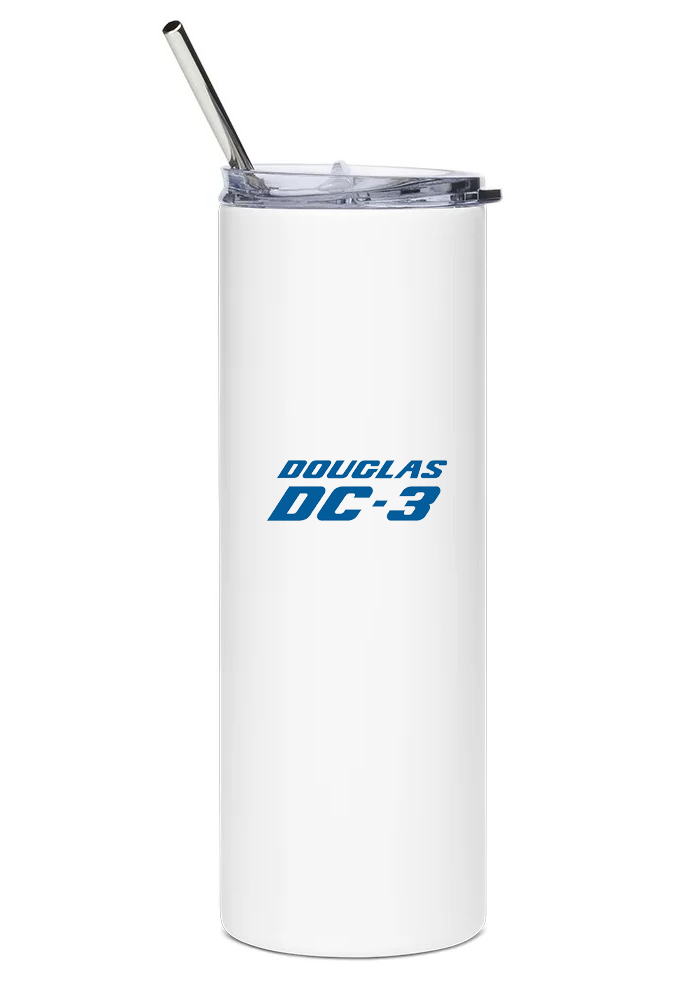 back of Douglas DC-3 water tumbler