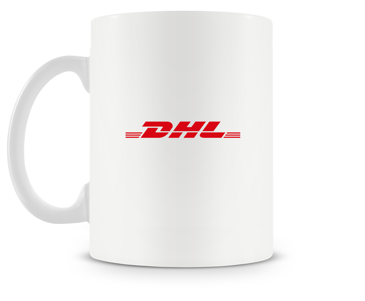 back of DHL Boeing 757 mug