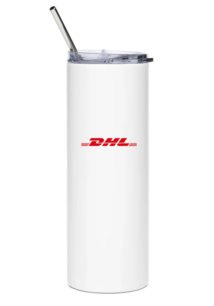back of DHL Boeing 757 water tumbler
