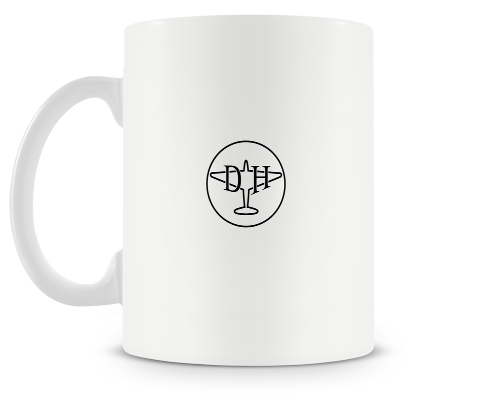 back of de Havilland Mosquito mug