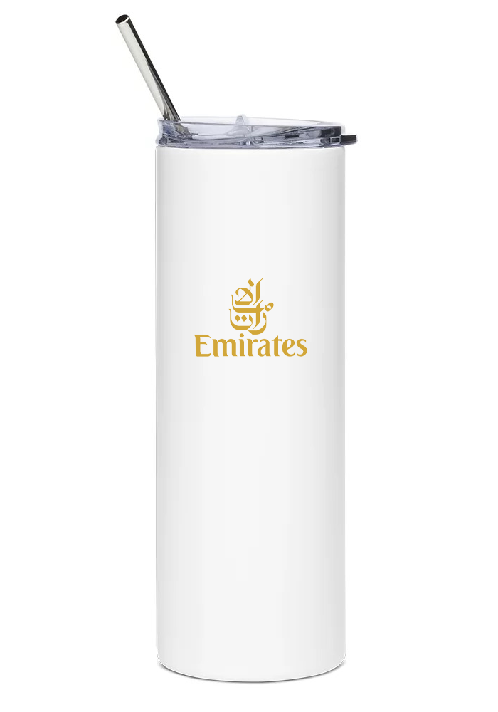 back of Emirates Airbus A380 tumbler
