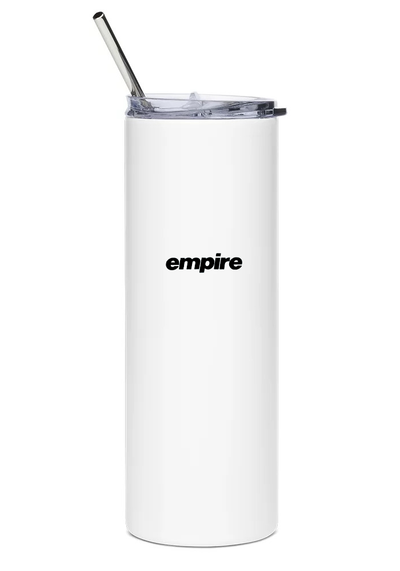 back of Empire Airlines Fokker F28 water bottle