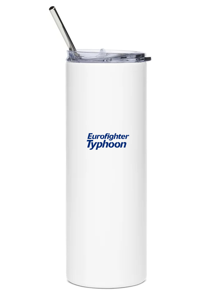back of Eurofighter Typhoon F2 water bottle
