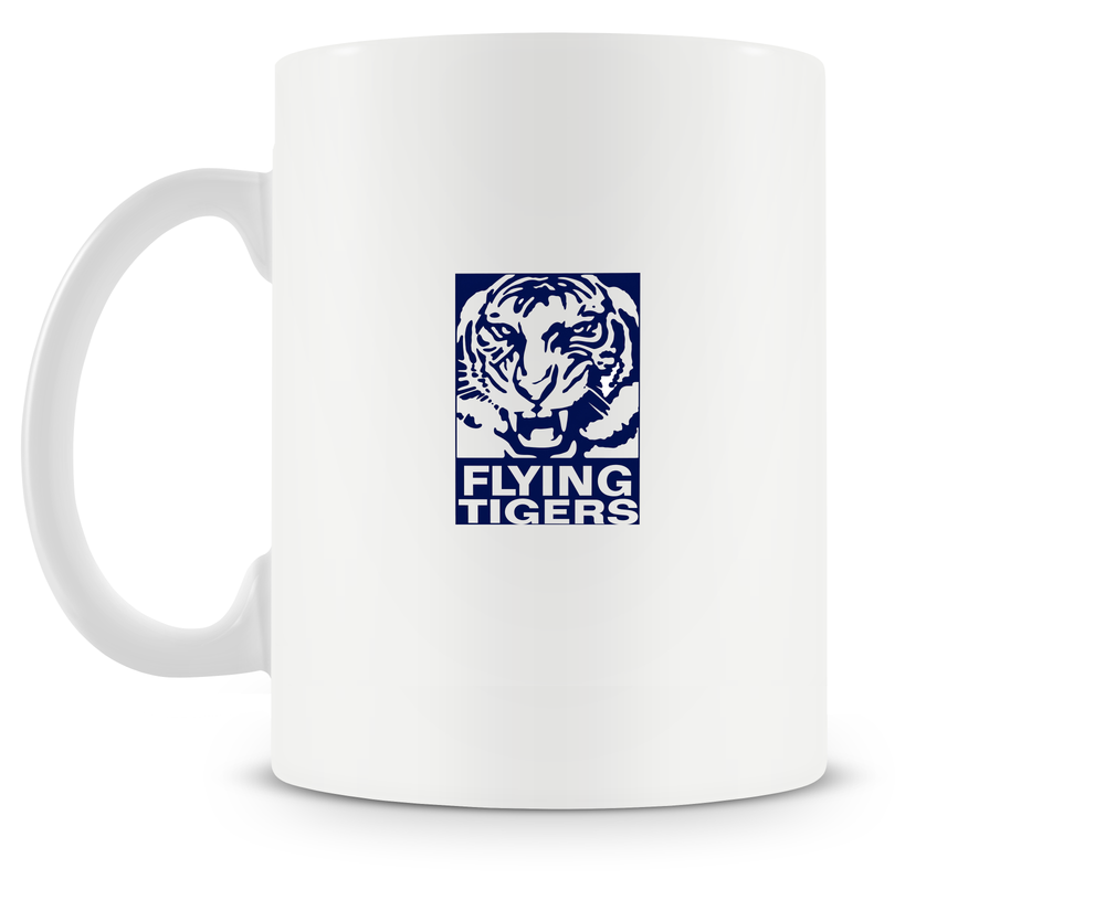 back of Flying Tigers Boeing 747-132SF mug