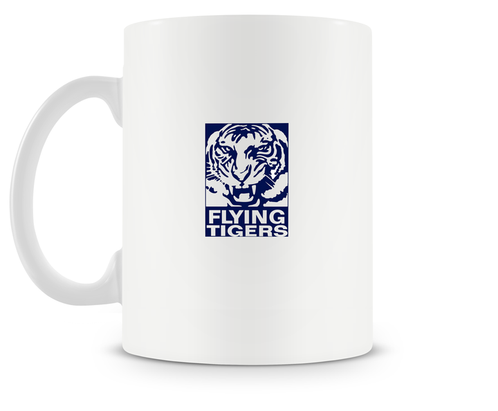 back of Flying Tigers Boeing 747-132SF mug