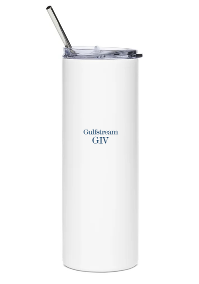 back of Gulfstream IV water bottle