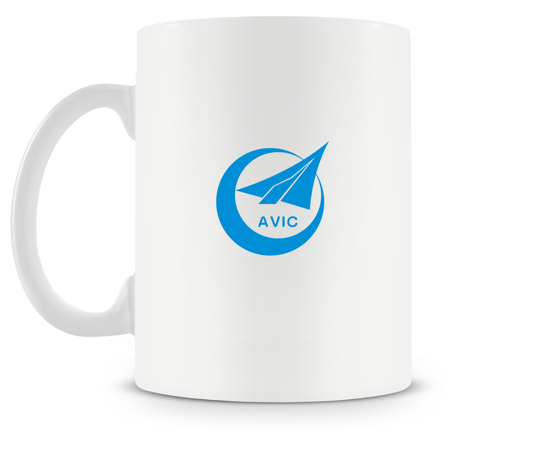 back of CHENGDU J-10 mug 15oz.