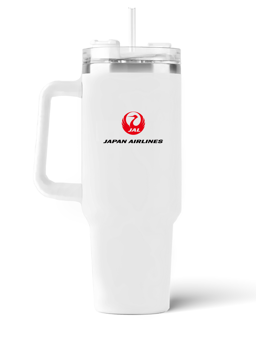 back of Japan Airlines Boeing 737 quencher