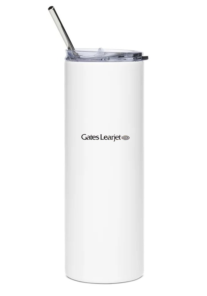 back of Learjet 36 water tumbler