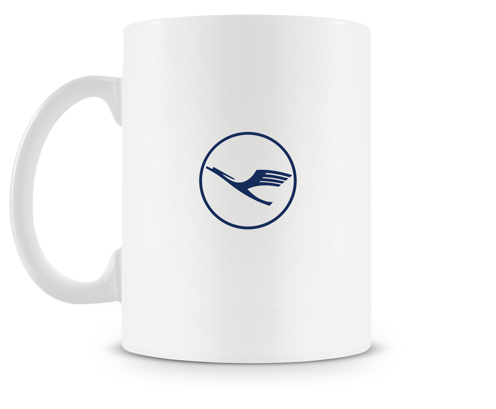 back of Lufthansa Boeing 747-8 'Niedersachsen' mug