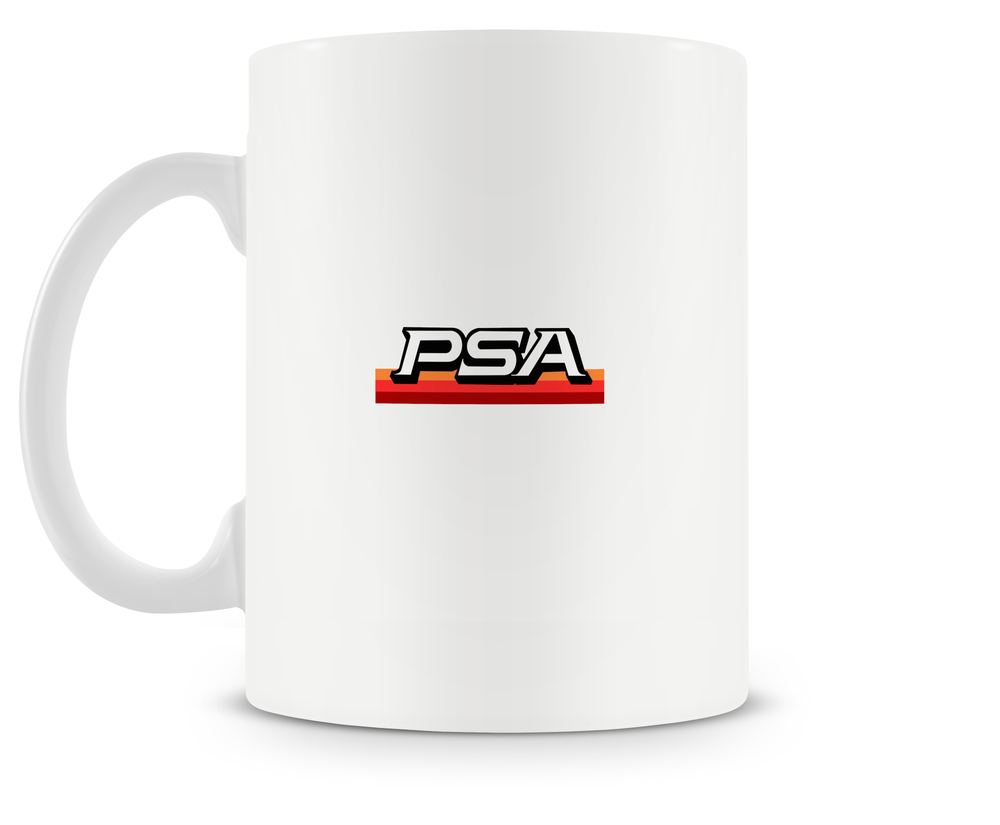 back of PSA Lockheed L-1011 TriStar mug