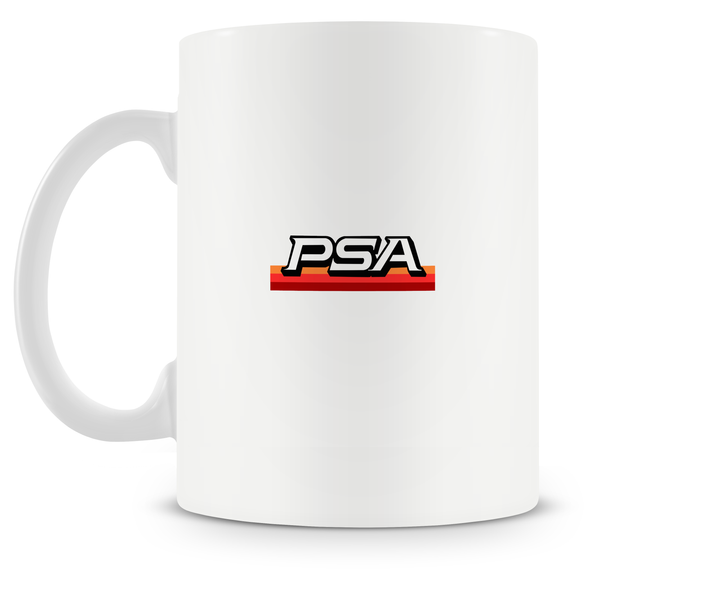 back of PSA Lockheed L-1011 TriStar mug
