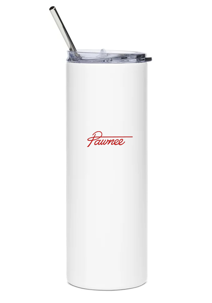 back of Piper Pawnee water tumbler