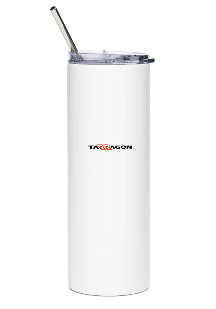 back of Pelegrin Tarragon water tumbler
