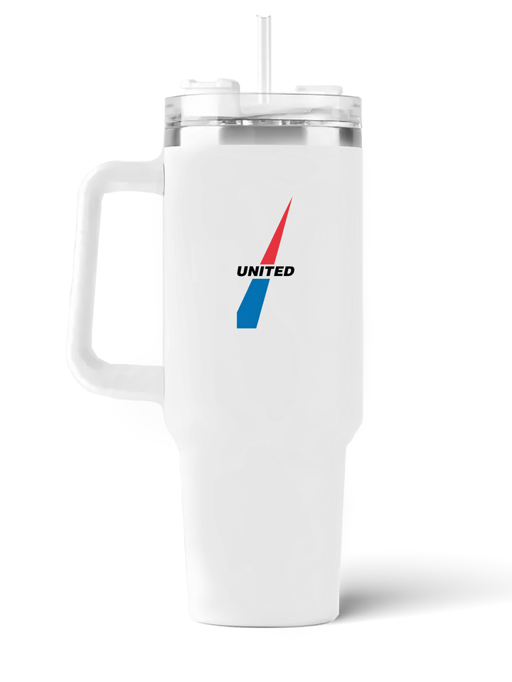 back of United Airlines Douglas DC-8 quencher
