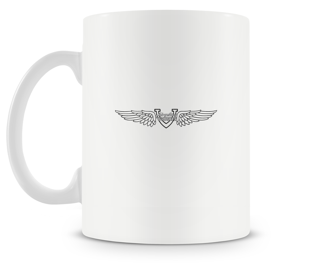 back of Vought F-8 Crusader Mug 15oz.