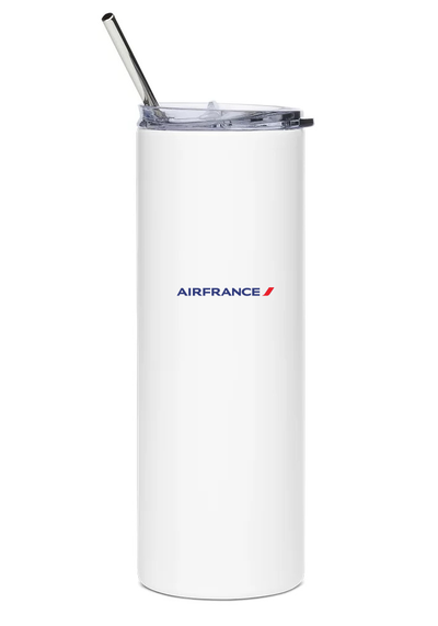 back of Air France Airbus A380 water bottle