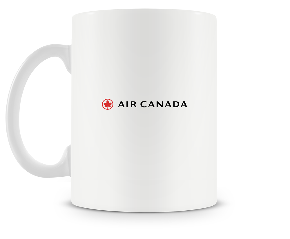 back of Air Canada Boeing 737 MAX mug