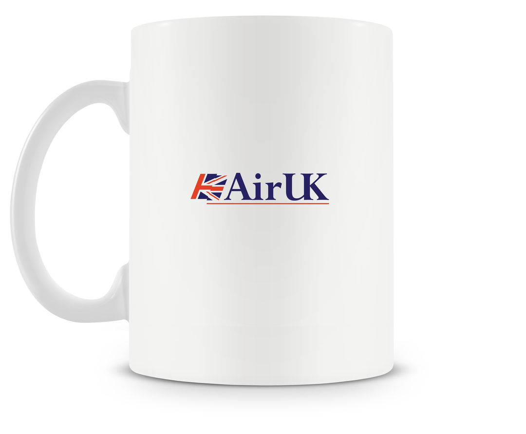 back of Air UK Bae 146 mug