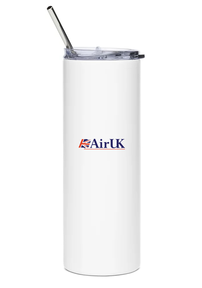 back of Air UK Bae 146 water tumbler