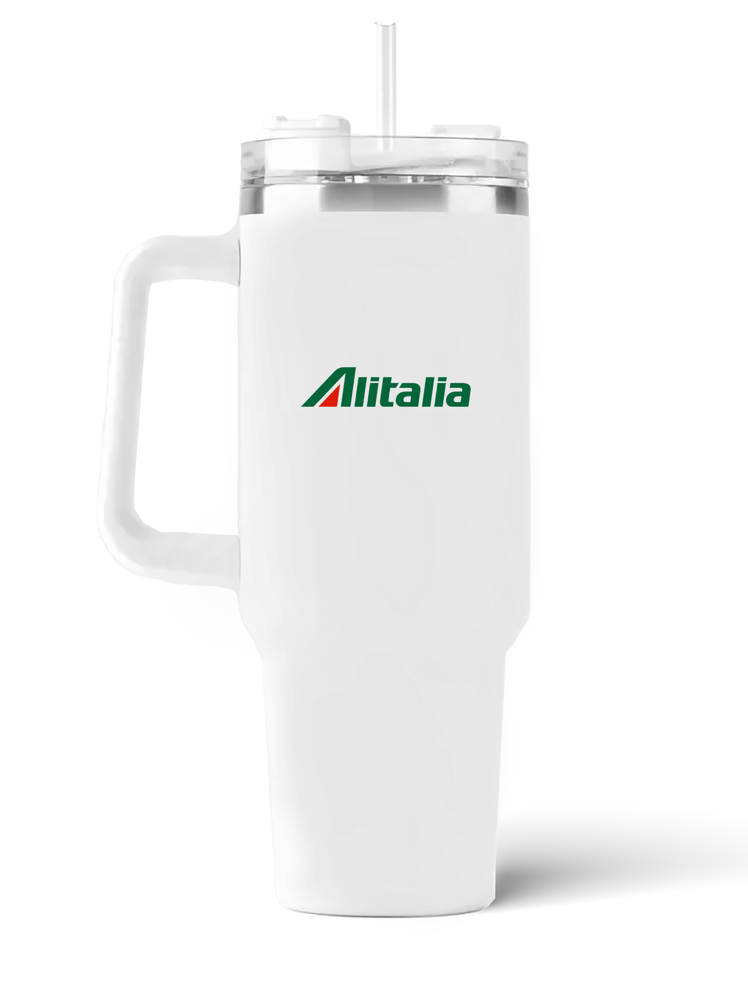 back of Alitalia Boeing 747 quencher