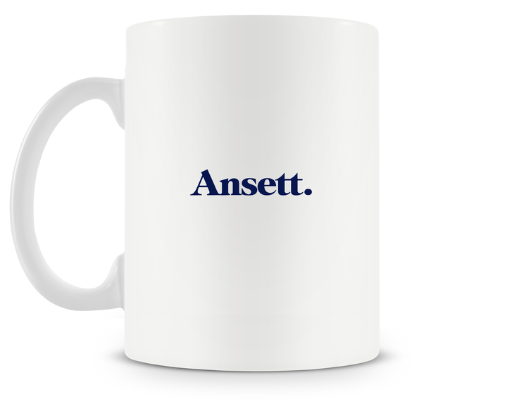 back of Ansett Airlines Boeing 737 mug
