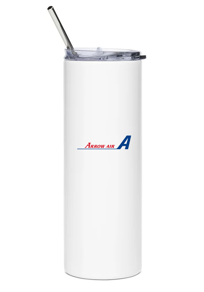 back of Arrow Air Douglas DC-8 water tumbler