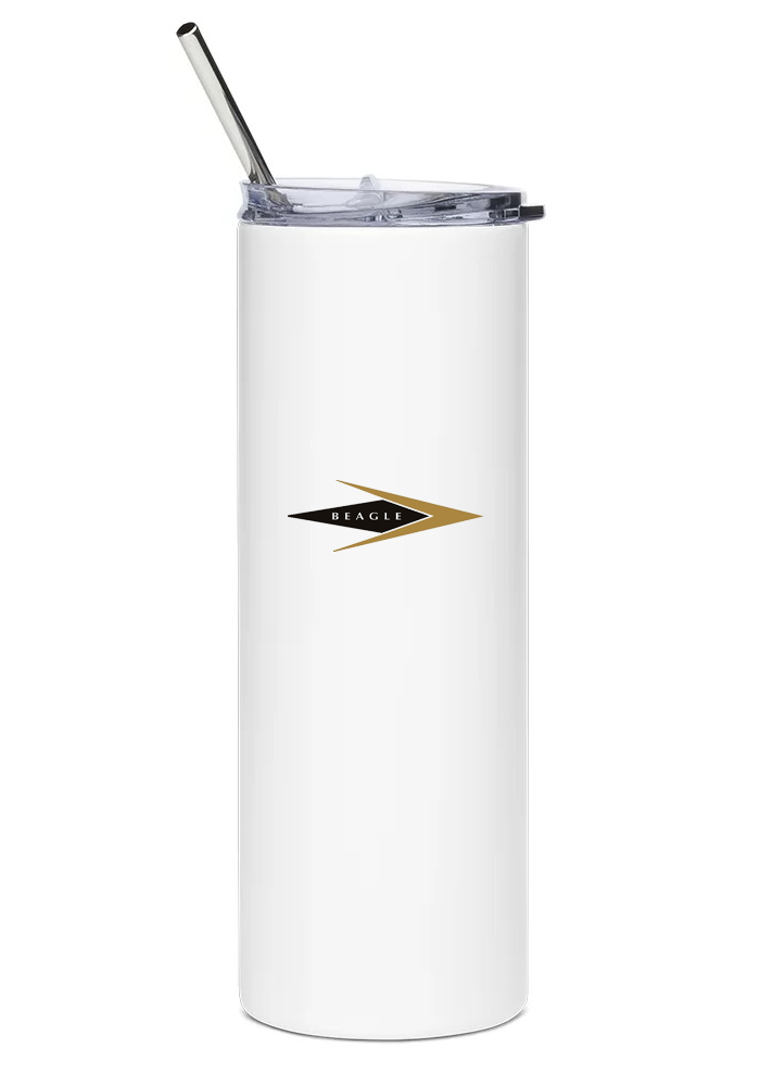 back of Beagle B.206 water tumbler