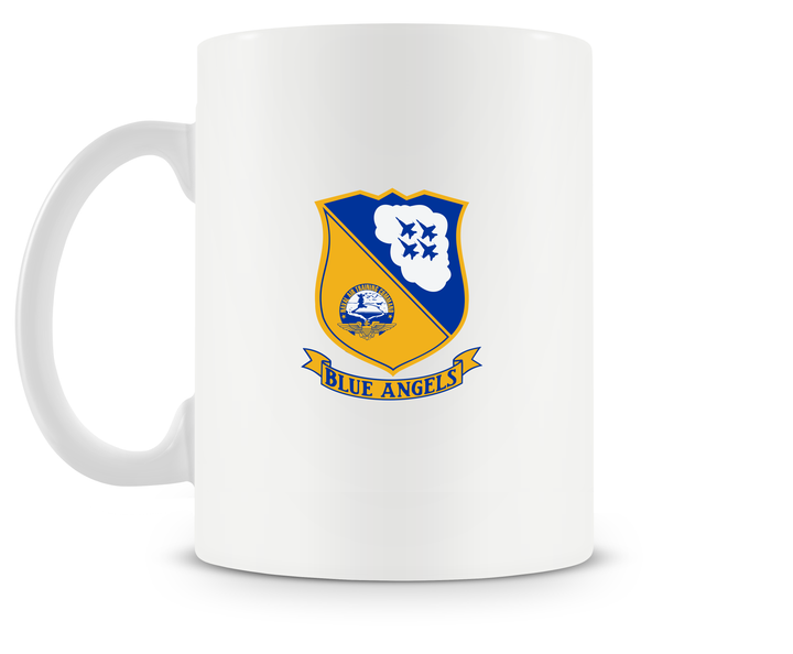 back of Blue Angels McDonnell Douglas F-18 Hornet mug
