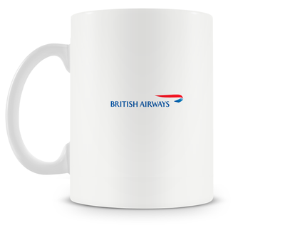 back of British Airways Bae 146 Mug 15oz