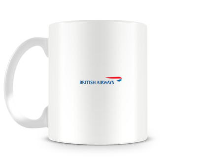 back of British Airways Bae 146 Mug