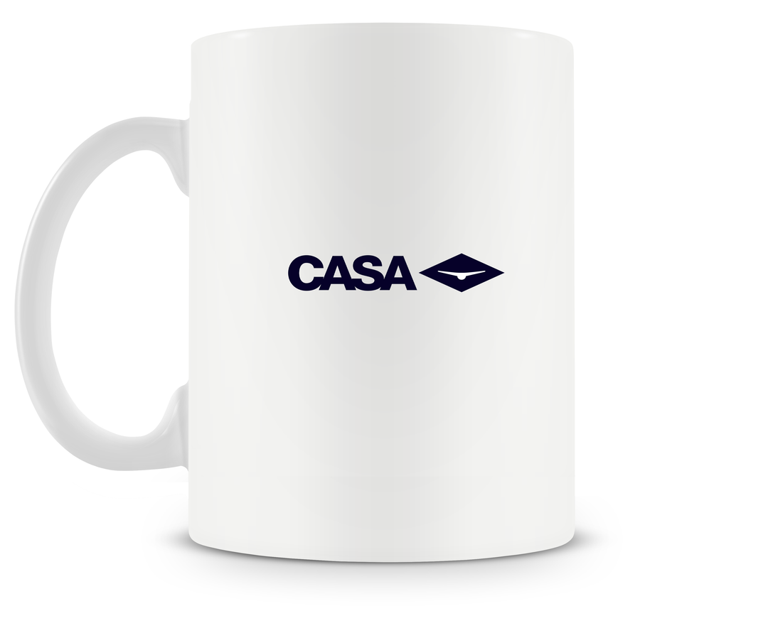 back of CASA C-212 Aviocar mug