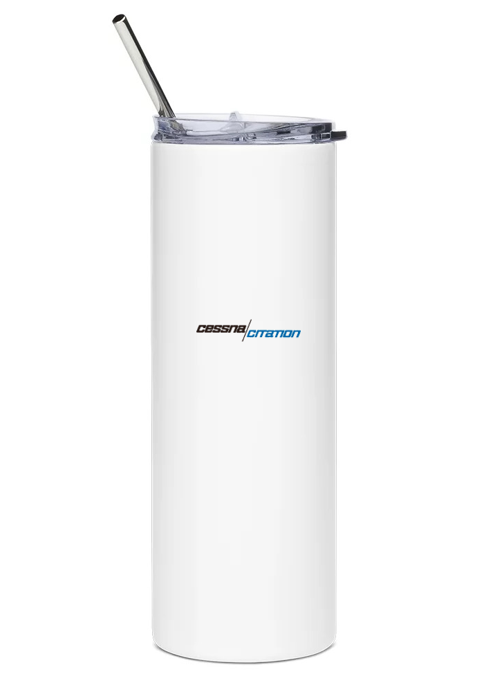 back of Cessna 650 Citation VII water tumbler