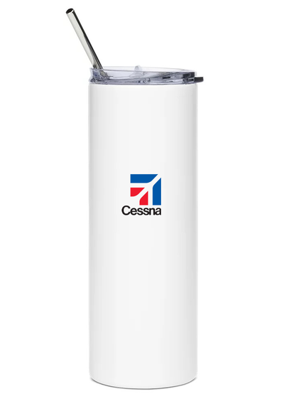 back of 20oz. White Stainless Steel Water Tumbler with straw